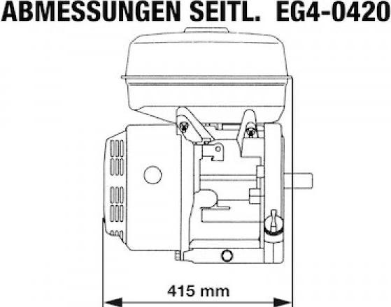Actual product image Rotek - luftgekühlter 1-Zylinder 4-Takt 419ccm Benzinmotor, EG4-0420-5HE-S1