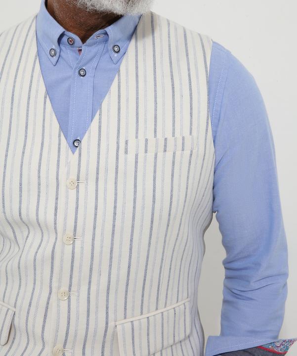 Produktbild Joe Browns Striped Linen Blend Suit Waistcoat (46)