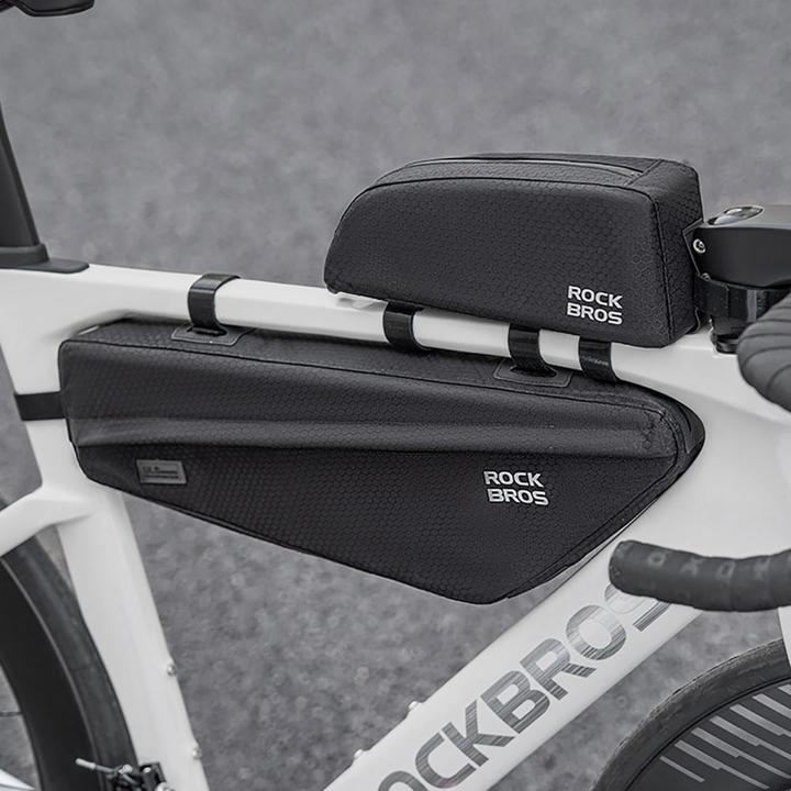Actual product image Rockbros Bike Bag for Frame Under Top Tube 2.9l - Black (2.90 l, Frame bag)