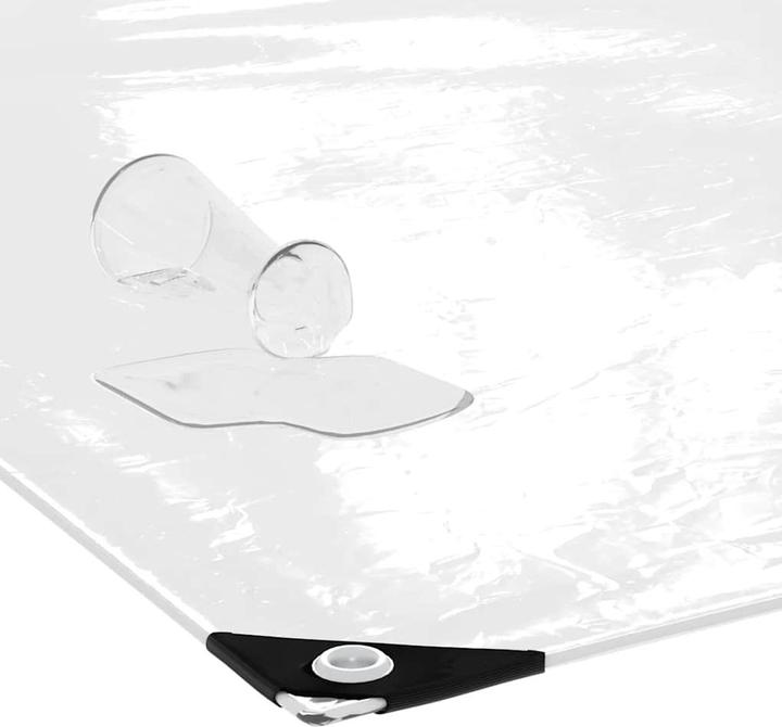Immagine prodotto VidaXL Telone trasparente con occhielli 5x10 m Telone trasparente in PVC (500 x 1000 cm)