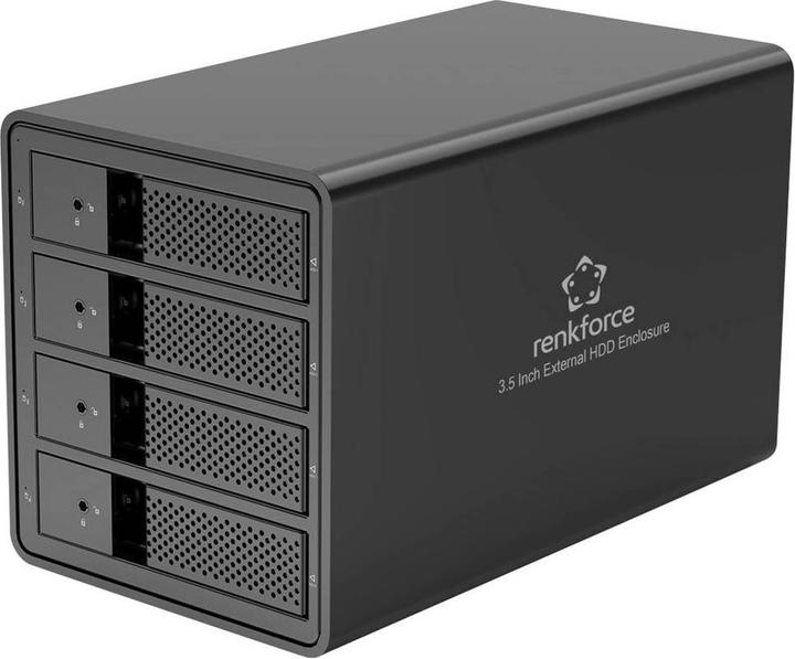Actual product image Renkforce RF-6647598 8.9 cm (3.5 Zoll) Festplattengehäuse 4 Bay 3.5 Zoll USB-A ( (3.5")