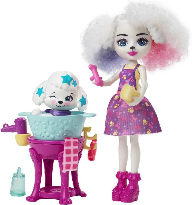 Enchantimals Pudelwohl Schönheitssalon Spielset mit Farbwechsel