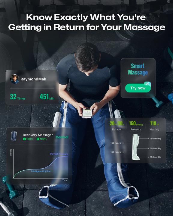 Produktbild Urevo Kabelloses Recovery-Massagegerät (UCRM002)