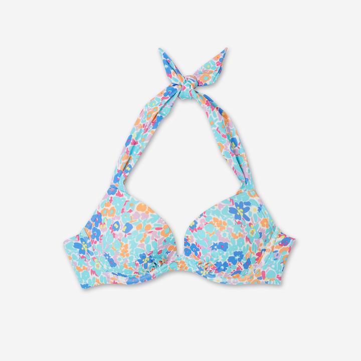 Actual product image Olaian Bikini-Oberteil Surfen Damen Push-Up Elena Prairie mehrfarbig (75 C)