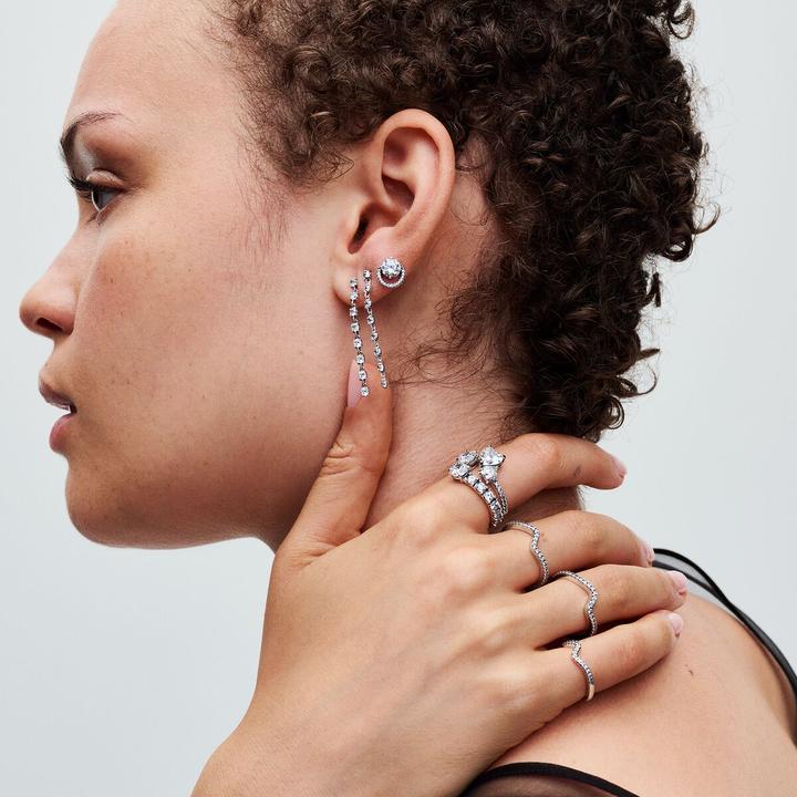 Produktbild Pandora Glitzernder Überlappender Band-Ring (58, 925 Silber)