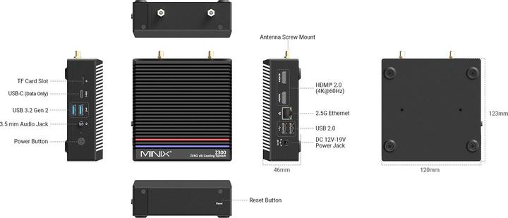 Immagine prodotto Minix NEO Z300-0dB (Intel Core i3-N300, 16 GB, 512 GB, Grafica Intel UHD)