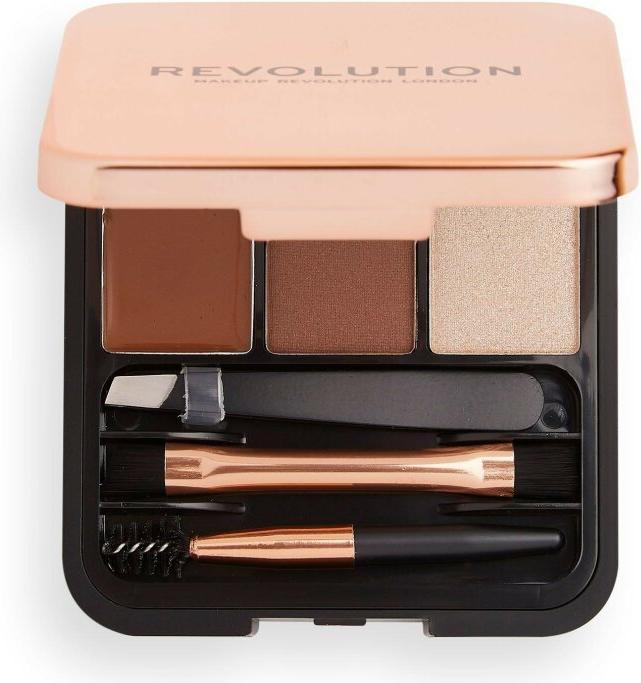 Actual product image Makeup Revolution Brow Sculpt Kit (Medium Brown)