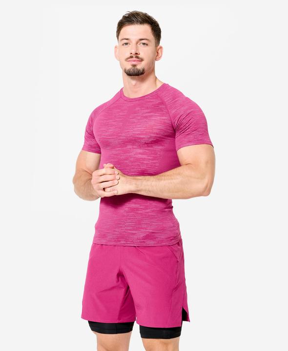Immagine prodotto Domyos Kompressionsshirt Herren atmungsaktiv Rundhals - lila (S)