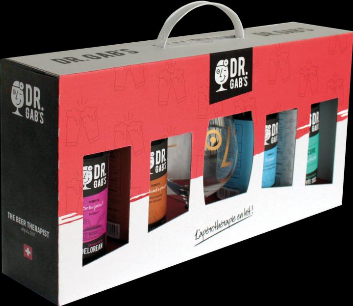 Dr. Gab's Valise dégustation 4x33cl + 1 verre (4 x 33 cl)