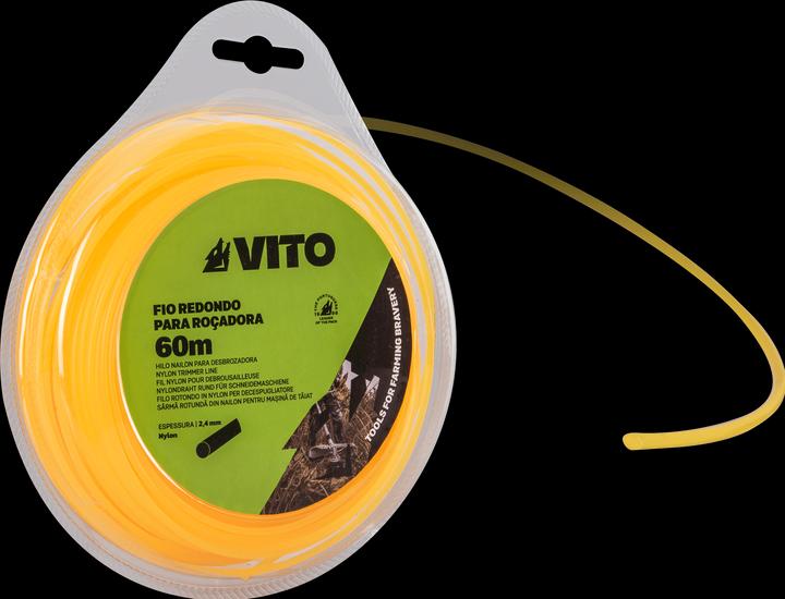 Produktbild VITO Nylon-Schnur Rund fur Freischneider (Rasentrimmer, Trimmerfaden + Fadenspule)