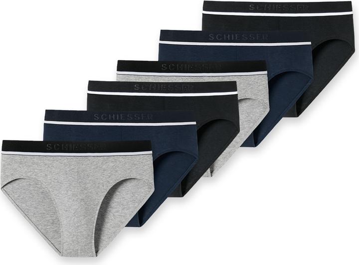 Immagine prodotto Schiesser Confezione da 6 slip / mutande Rio in cotone biologico 95/5 (L, confezione da 6)