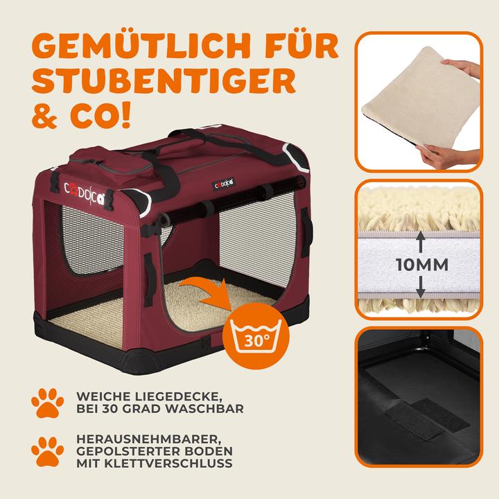 Immagine prodotto Cadoca Trasportino per Animali S/M/L/XL/XXL (Cane, Chiudibile a chiave, Traspirante)