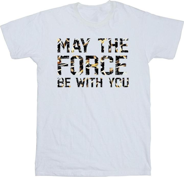 Actual product image Star Wars Mens May The Force Infill T-Shirt (L)