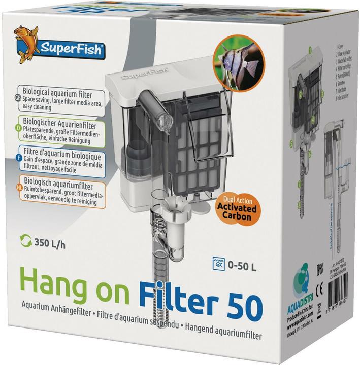 Produktbild SuperFish Hang On Filter 50, Produkttyp: Hang-On Filter, Grundfarbe (50 l, Aussenfilter, Süsswasser, Salzwasser)