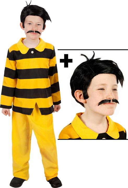 Actual product image Maskworld The Daltons Kostüm für Kinder mit Perücke & Bart (134, 140)