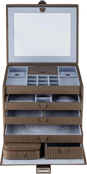 Windrose 803955.02 - Schmuckkoffer XL mit Reiseetui Corbello mocca