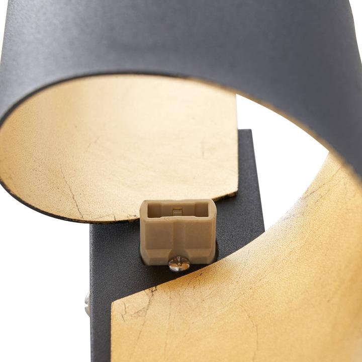 Image du produit Lindby Applique murale en métal Desirio, noir et or (330 lm, G9)