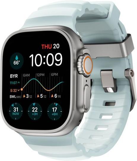 Actual product image Nomad Rocky Point Band 46/49mm Icy Blue Glow Connector Natural (Compression moulded fluororubber (FKM))
