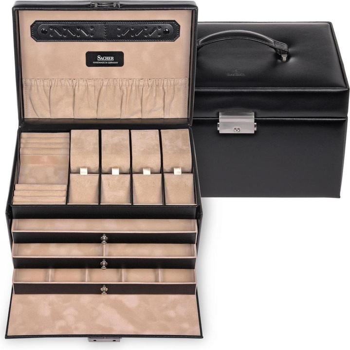 Actual product image Sacher 73.107.010443 - Jewellery box Katja new classic black leather