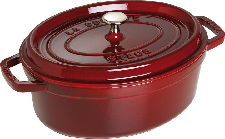 Produktbild Staub Bräter oval dunkelrot (29 cm, Bräter + Schmortopf, Gusseisen)