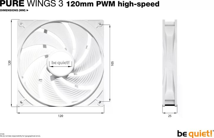 Produktbild be quiet! Pure Wings 3 (120 mm, 1 x)