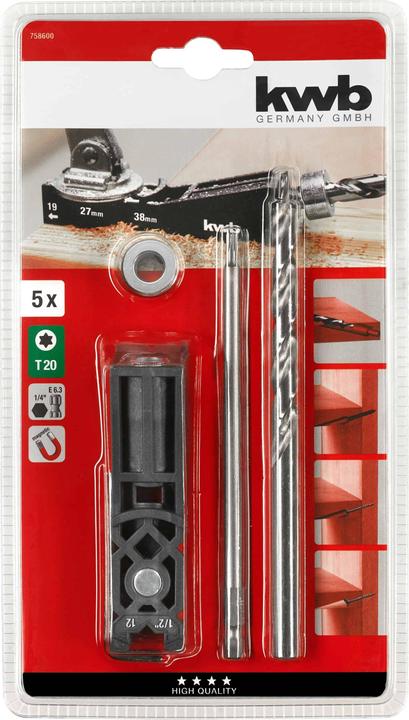 Image du produit kwb Gabarit de perçage de trous de poche (1 pcs)