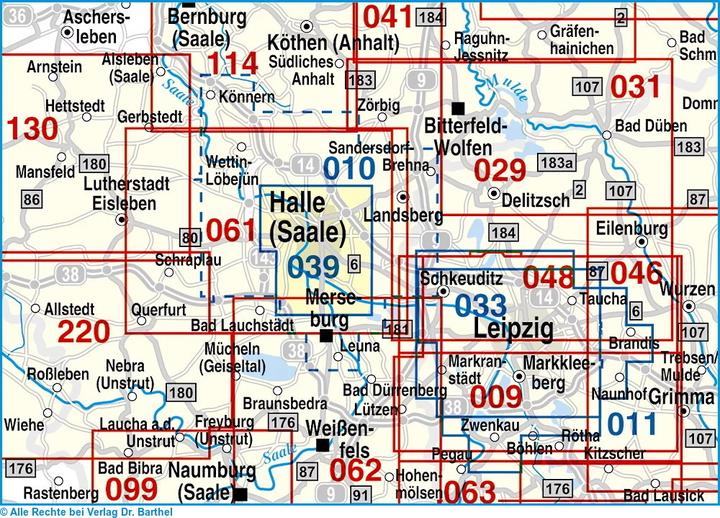 Immagine prodotto Mappa della città di Halle (Saale) 1 : 20 000