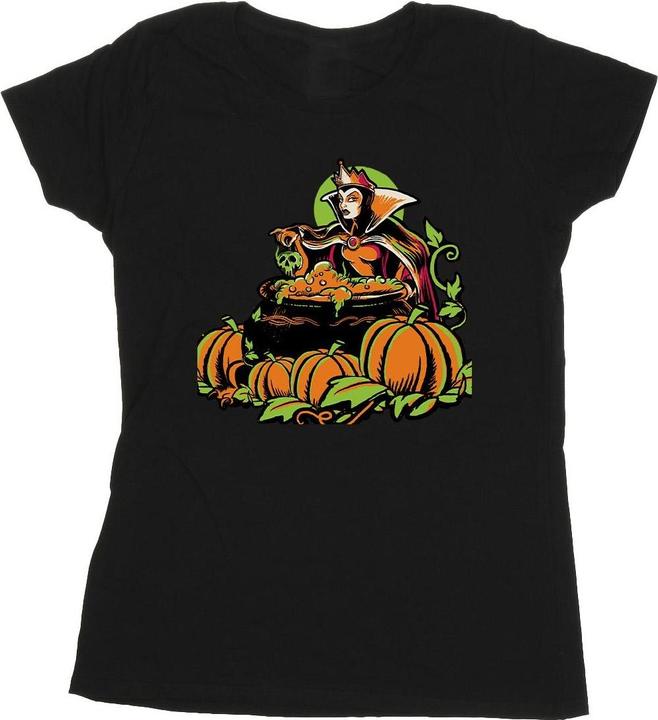 Actual product image Disney Womens/Ladies Evil Queen Villains Cotton Halloween T-Shirt (M)