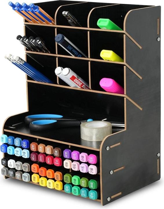 Produktbild Hermex Stiftebox Schreibtisch-Organizer Stiftaufbewahrung Pen Desk-Organizer Bürotisch-Stifthalter