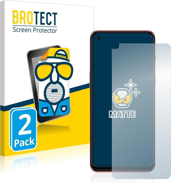 Actual product image BROTECT Anti-glare screen protector matt (2 Piece, OnePlus Nord 2)