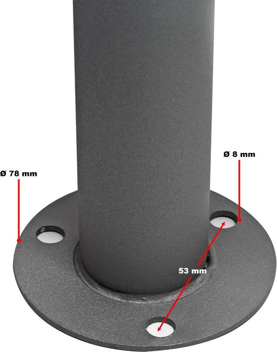 Actual product image Wiltec Letterbox stand 2-gang anthracite 120x85cm Postbox Standing letterbox