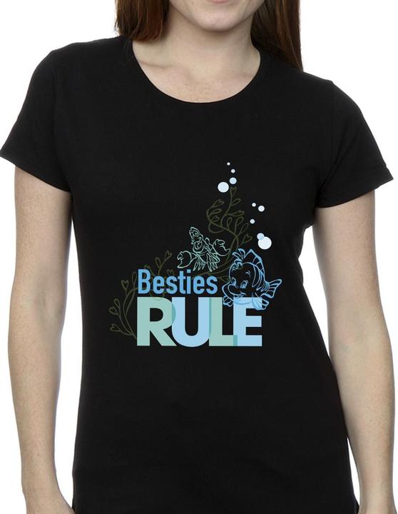 Actual product image Disney Womens/Ladies The Little Mermaid Besties Cotton T-Shirt (M)