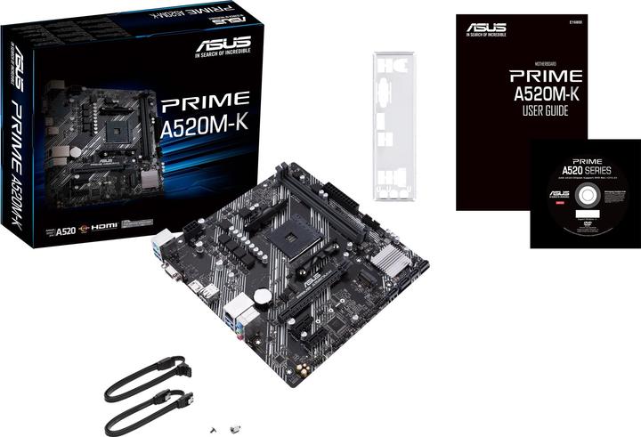 Actual product image ASUS Prime A520M-K (AM4, AMD A520, mATX)