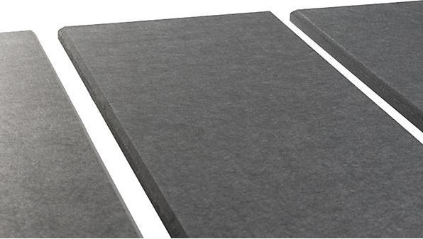 Image du produit eurokraft basic Panneau acoustique mural, h x l 1200 x 300 mm, lot de 4, gris foncé.