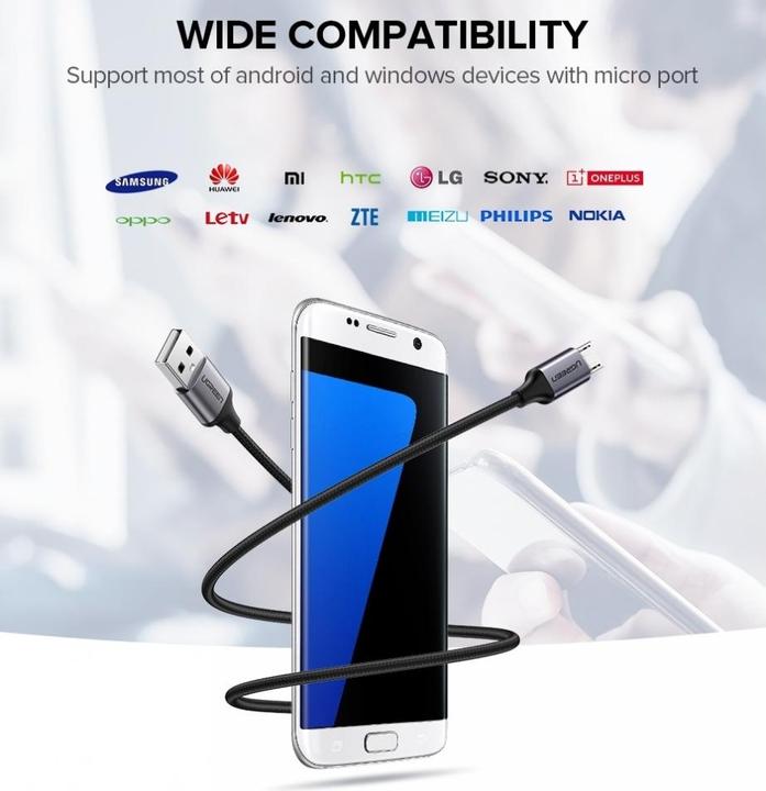 Immagine prodotto Ugreen MicroUSB in nylon stabile (0.25 m, USB 2.0)