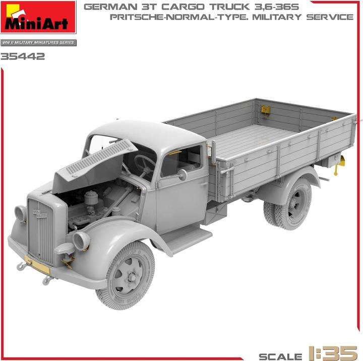 Produktbild 1:35 Dt. 3 To. Cargo Truck Pritschenw.