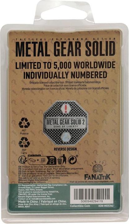 Immagine prodotto Fanattik Metal Gear Solid 2 moneta da collezione Raiden Edizione Limitata
