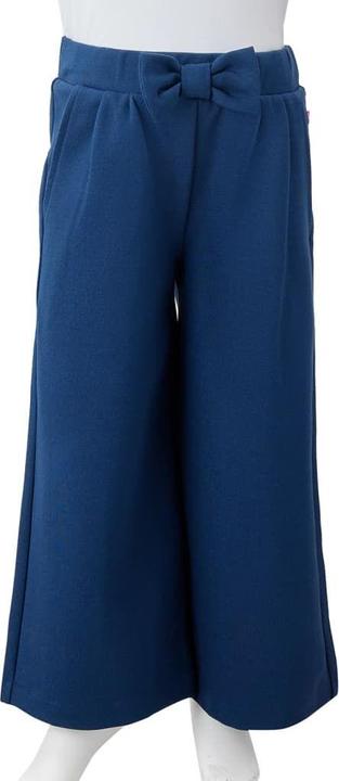 Actual product image VidaXL Children's trousers with wide legs navy blue 116,Material: 65 (116)
