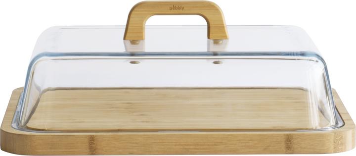 Pebbly Käsebox mit Glasdeckel