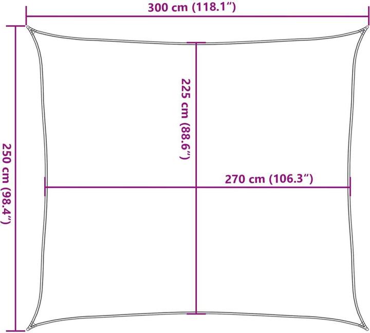 Image du produit VidaXL Sonnensegel (250 x 300 cm)