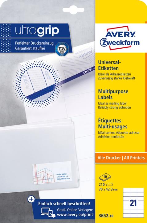 Image du produit Avery Étiquettes universelles