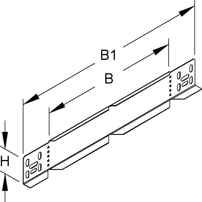 Produktbild Niedax NIED Reduzierwinkel RAW 60.300, Zink, 200 x 420 mm (5.20 cm)
