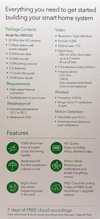 Produktbild Arlo VMS3330 3er-Set (1280 x 720 Pixels)
