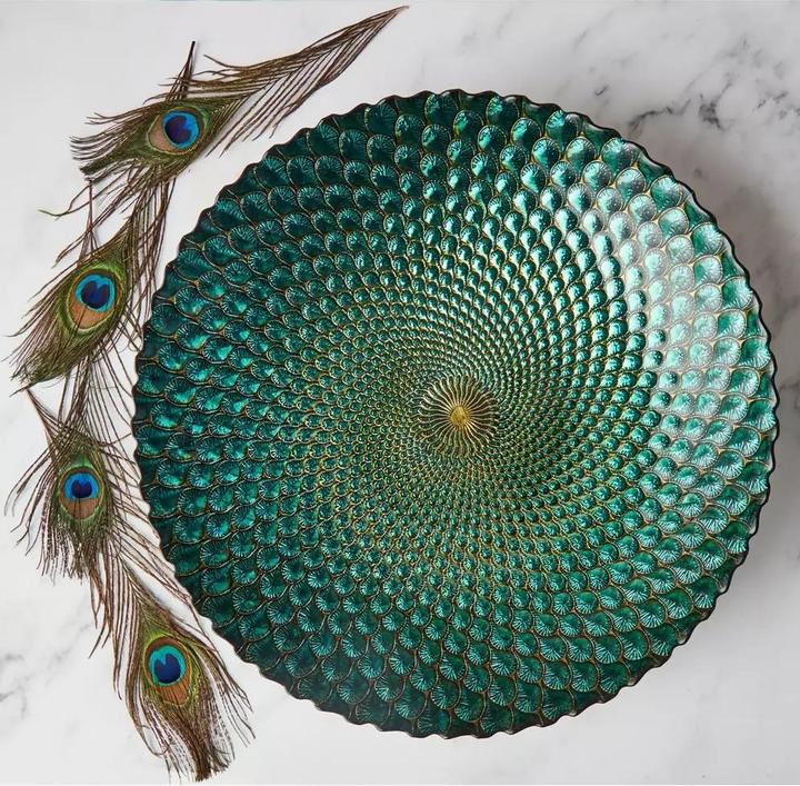 Produktbild The DRH Collection Schale Bowl Peacock 41 cm Glas