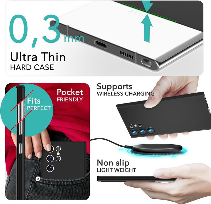 Produktbild Nalia Extrem Dünnes 0,3mm Mattes Hardcase (Samsung Galaxy S24 Ultra)