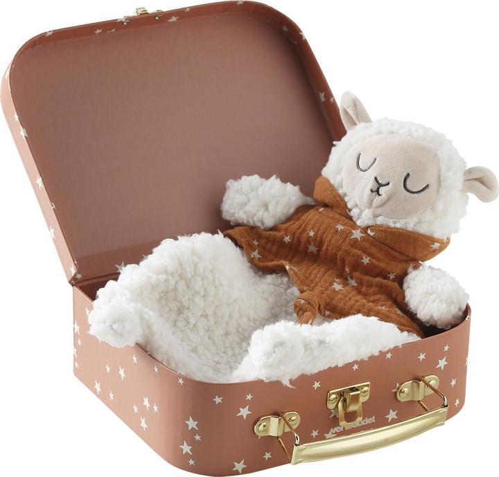 Actual product image Vertbaudet Baby gift set: sheep cuddle cloth & suitcase
