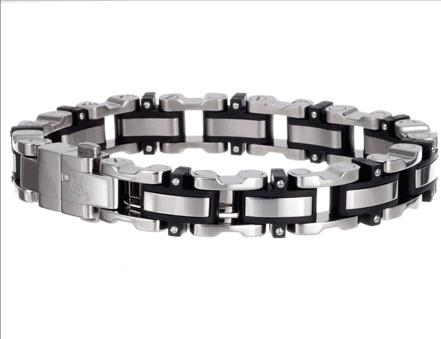 Image du produit Simmons Jewelry Co. Bracelet en acier inoxydable Vegas - DBG1625STWB (Acier inoxydable)