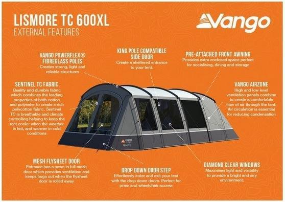 Produktbild Vango Lismore Tc 600xl Paket Zelt (Tunnelzelt, 35.60 kg, 6 Personen)