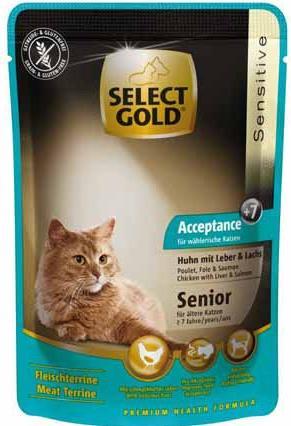 Produktbild Select Gold Senior Acceptance mit Huhn und Leber (Senior, 85 g)