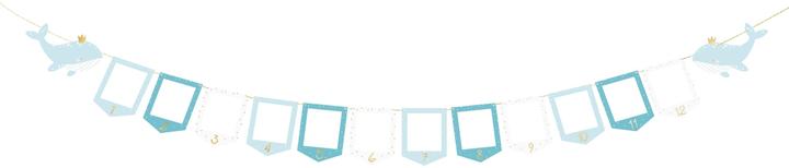 Produktbild Partydeco Guirlande - Cadre photos bleu